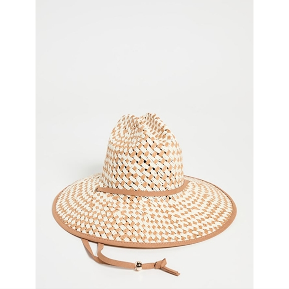 New! Lele Sadoughi Checkerd straw hat - Picture 2 of 2